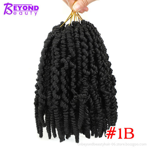 cheap short curly ombre spring twist pre-twisted  crochet hair Braids private label